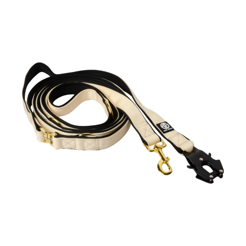 Laisse multiposition 3 points Bad Guys couleur crème