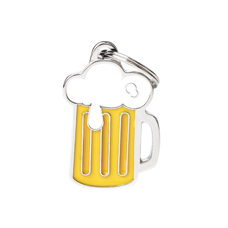 Médaille pour chien forme bière