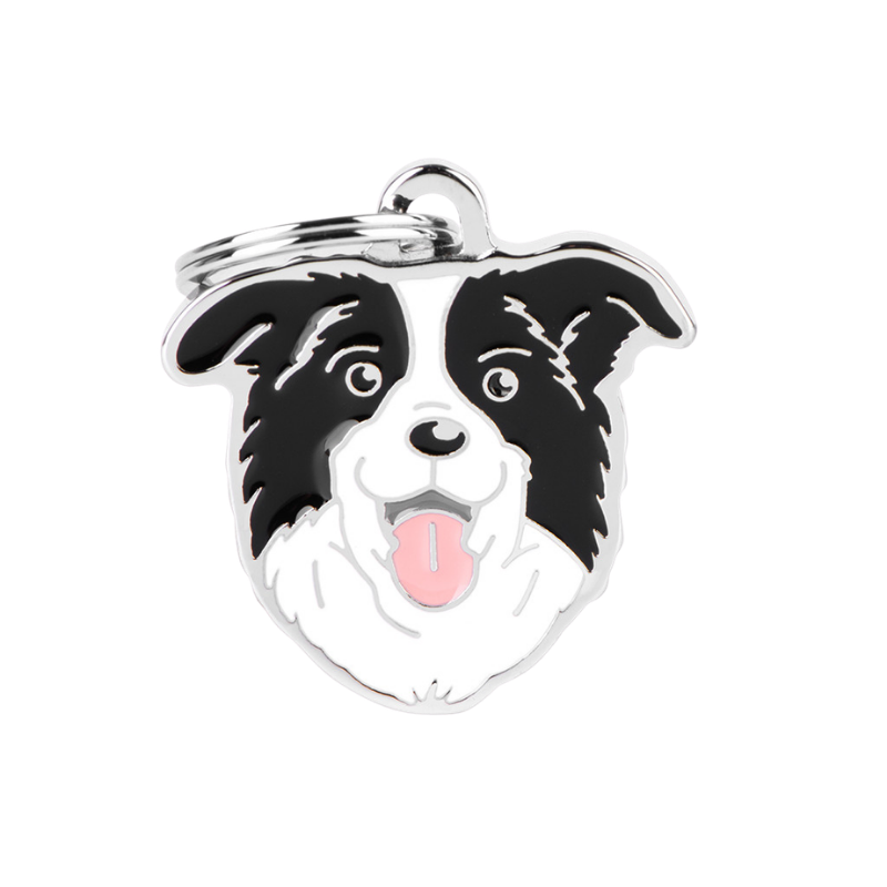médaille pour chien forme border collie