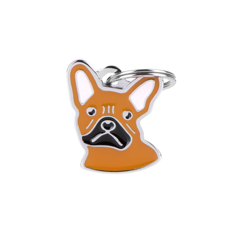 Medaille_personnalisee_-_Bulldog_Francais_Marron_-_27x27mm