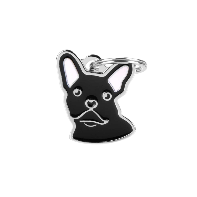 Medaille_personnalisee_-_Bulldog_Francais_Noir_-_27x27mm