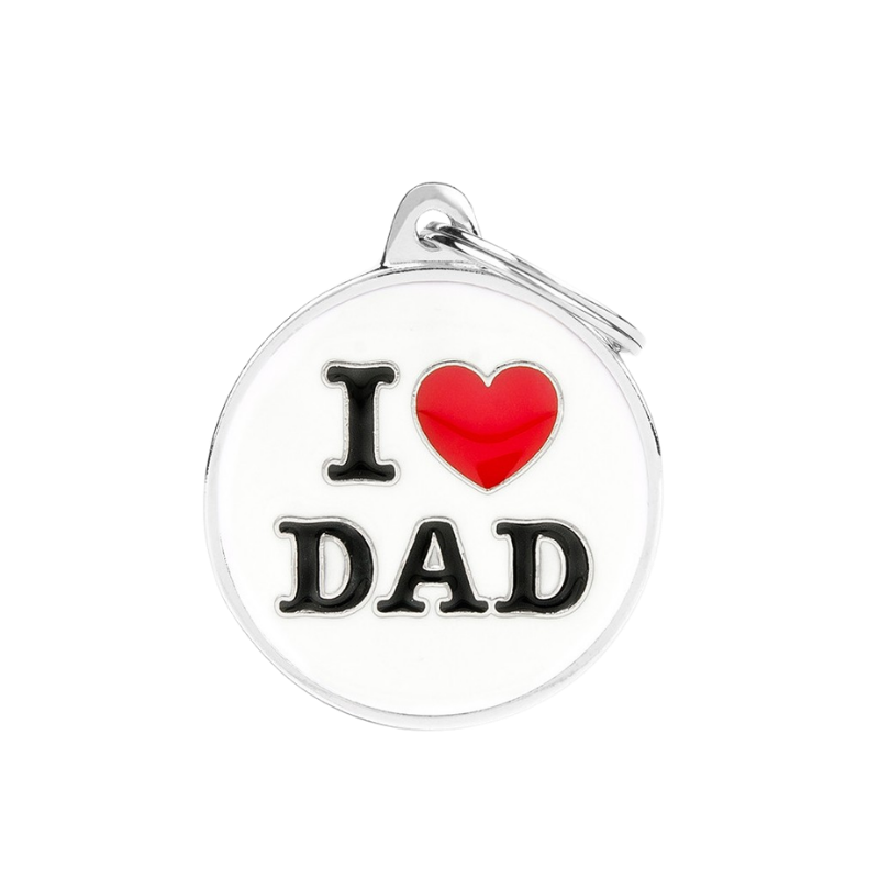 Médaille pour chien "i love dad" 