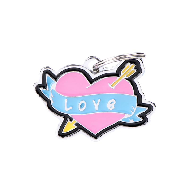 Médaille pour chien forme Coeur love