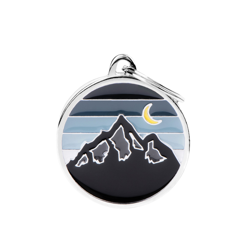 Médaille pour chien motif montagne