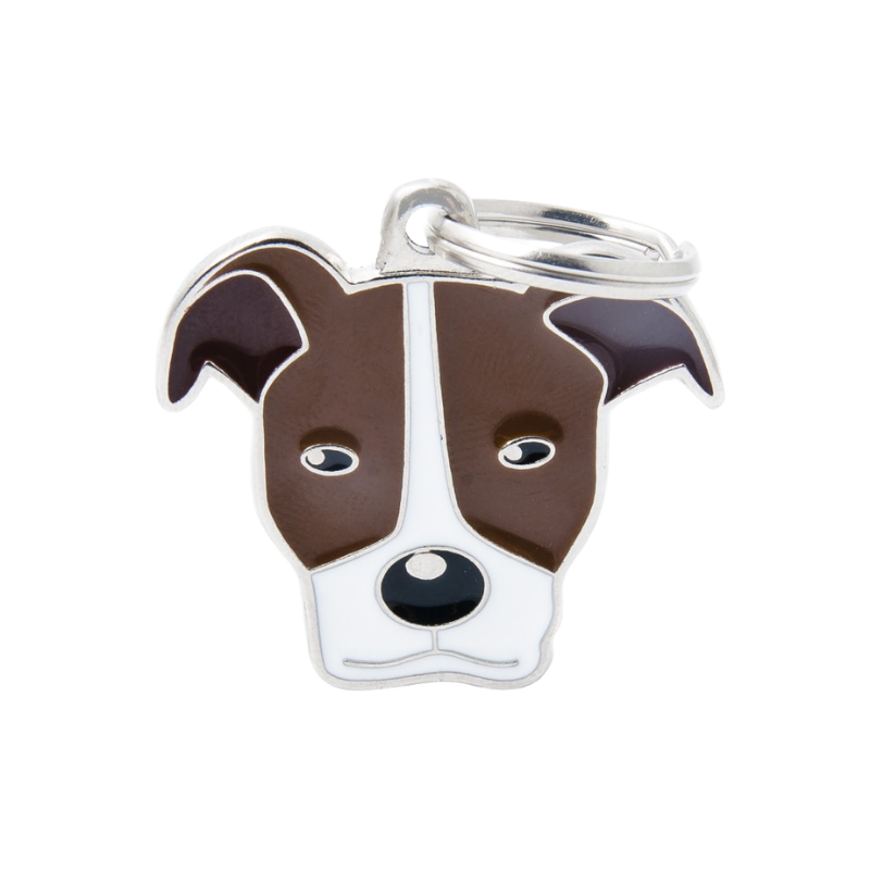 Médaille pour chien forme pitbull
