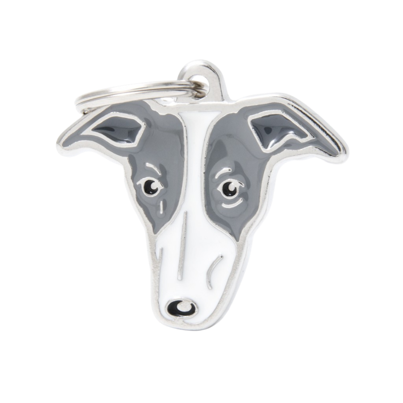 Médaille pour chien forme Whippet