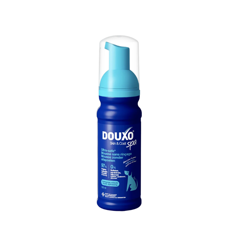 Mousse sans rinçage pour chien douxo spa