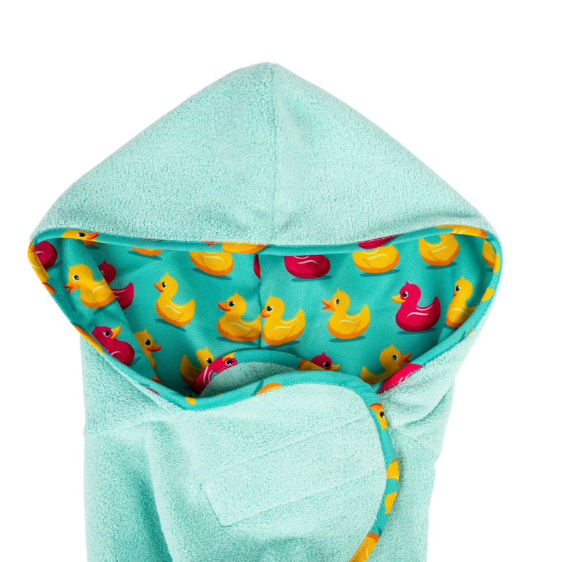 Peignoir pour chien canard marque max et molly capuche