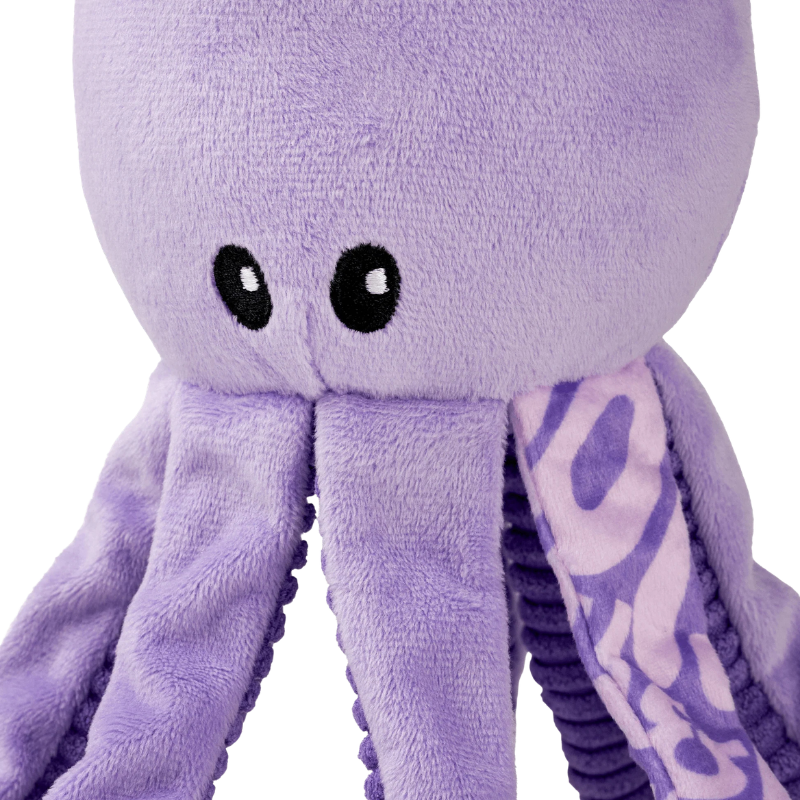 Peluche pour chien Leila la Pieuvre zoom sur la tête de la peluche