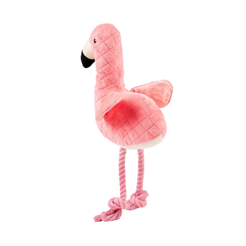 Peluche pour chien Sunny le Flamand rose de dos