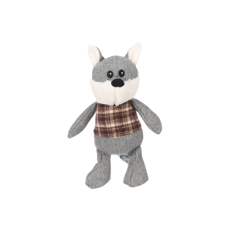 Peluche britta le renard gris