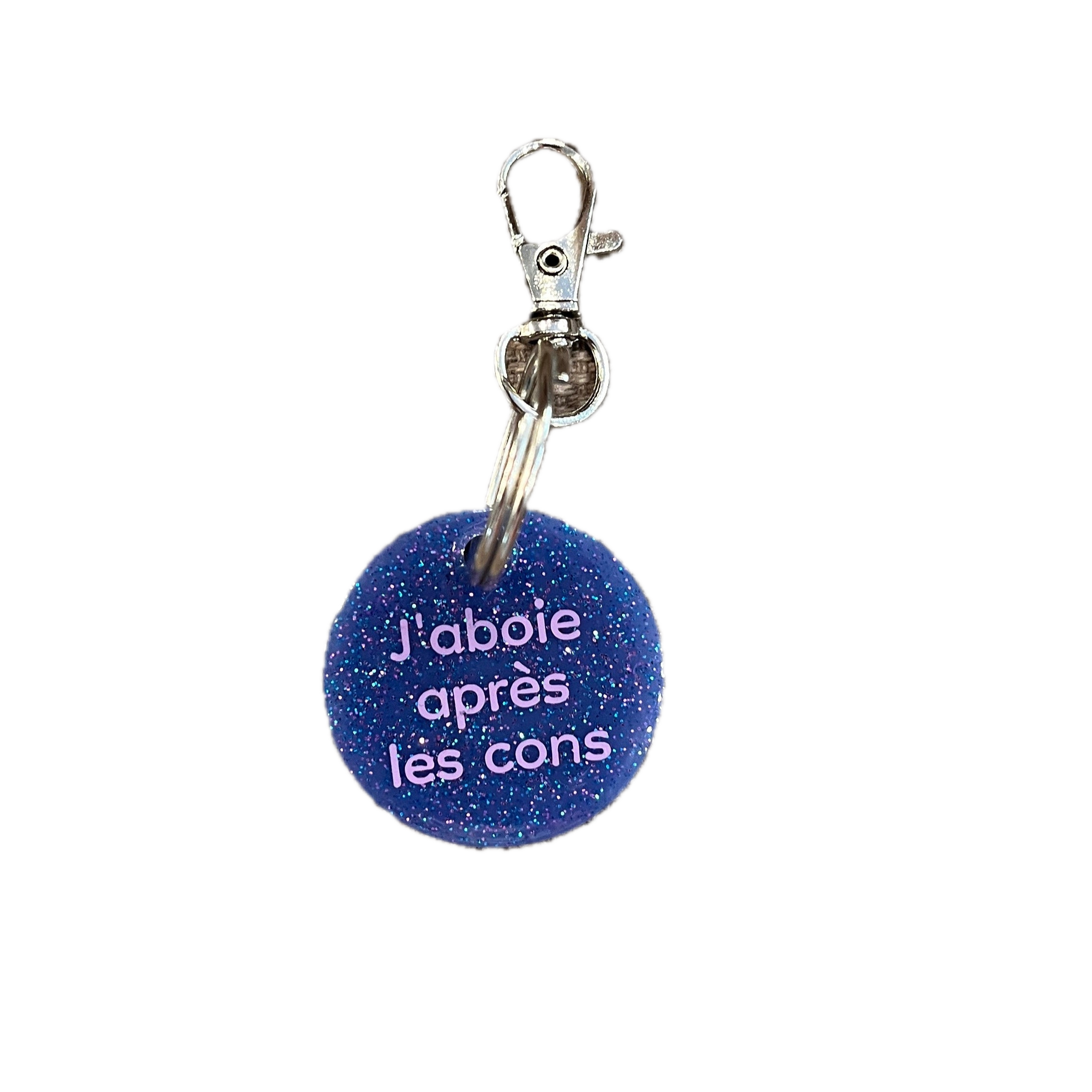 Porte clé j'aboie après les cons