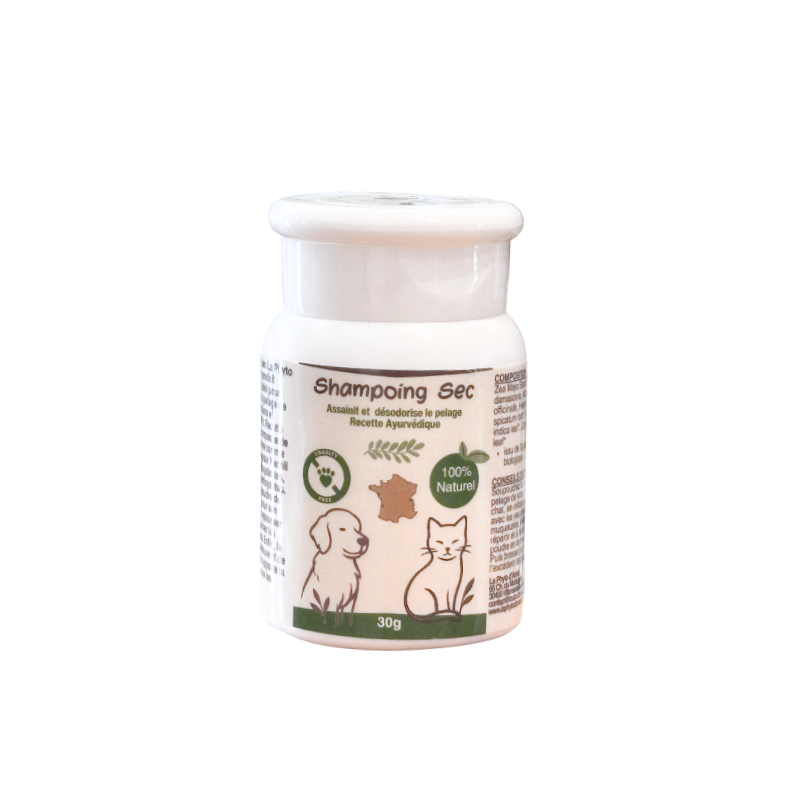 Shampoing sec pour chien et chat
