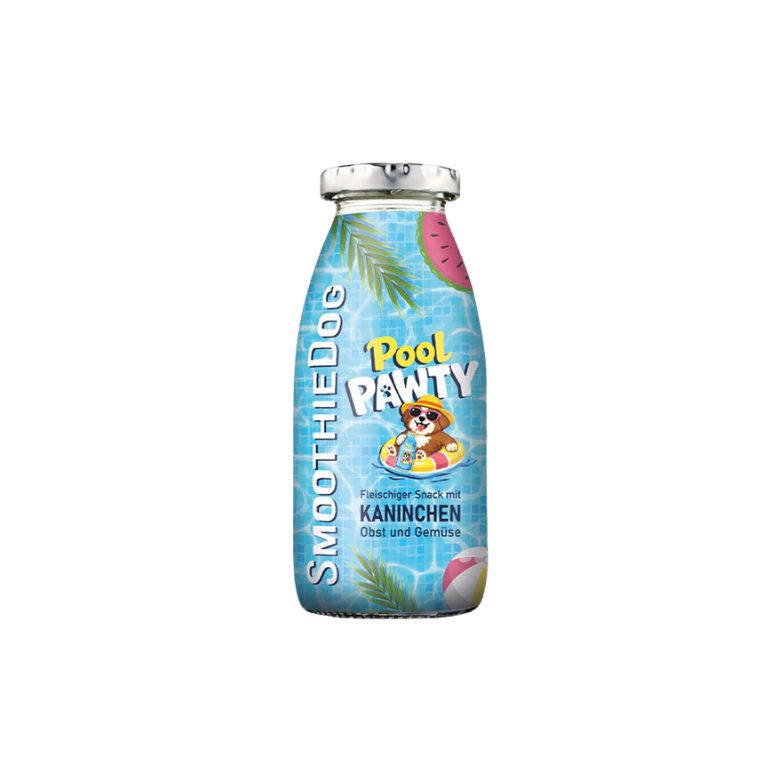 Smoothie pour chien au lapin, fruits et légumes