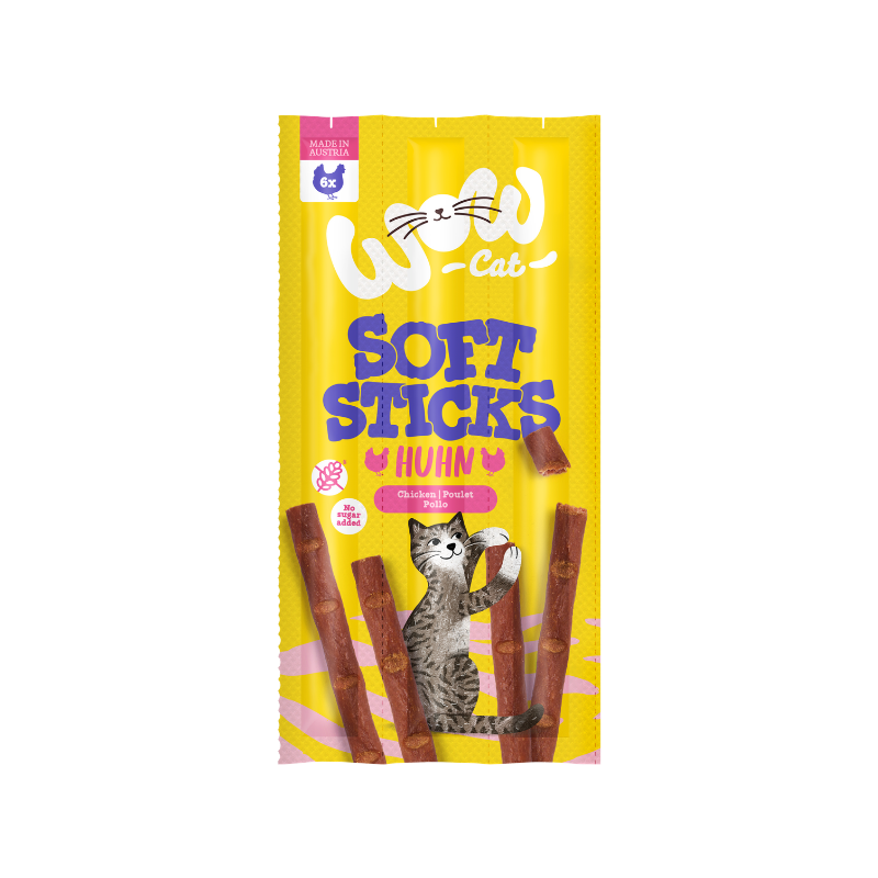 Friandise pour chat : stick tendre au poulet, sans céréales ni gluten