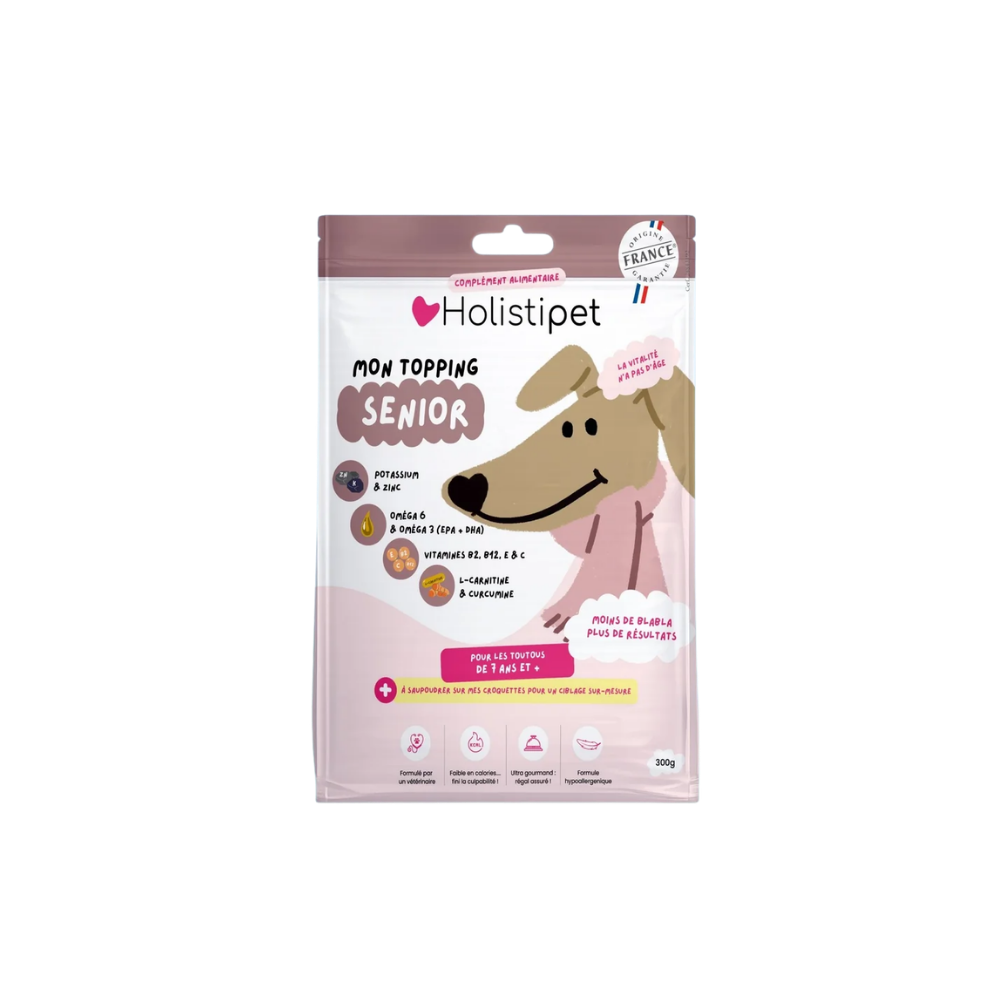 Topping en poudre chien senior holistipet