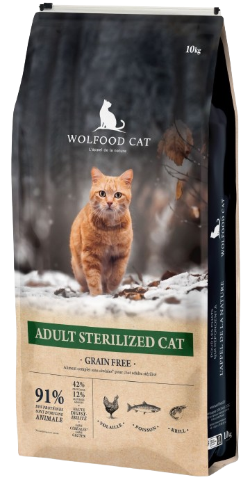 Croquettes Wolfood - Chat Adulte Stérilisé