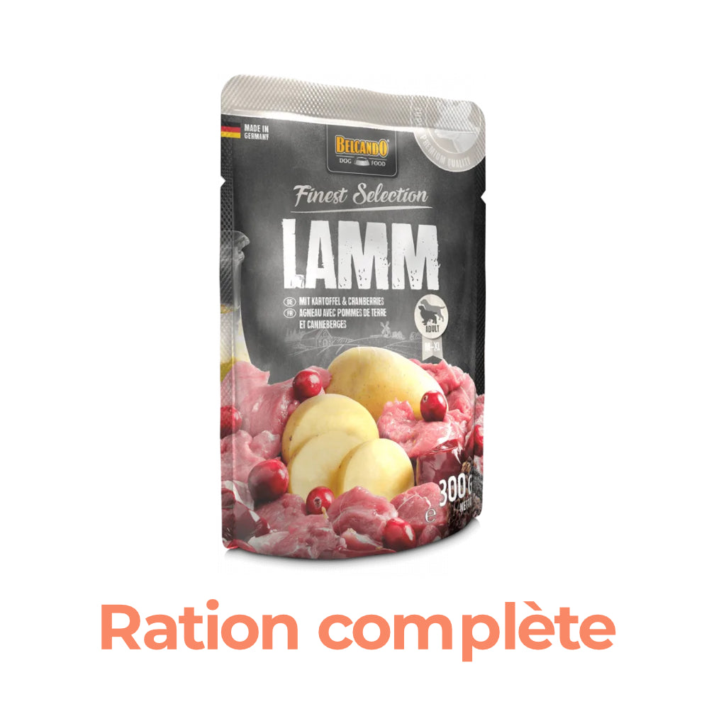 Collection d'alimentation humide ration complète pour chien de la marque Belcando