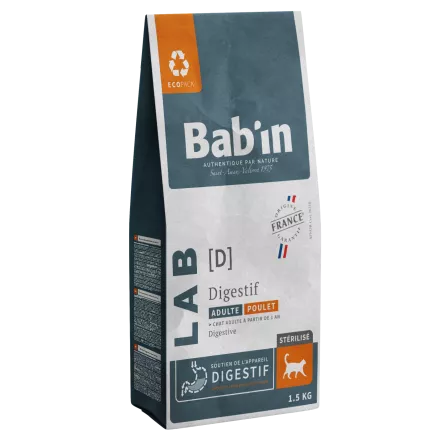 Croquettes Bab'in - LAB Chat Adulte Digestif