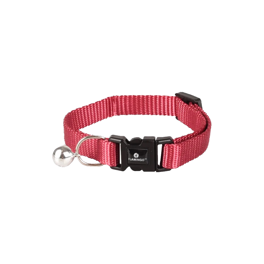 collier pour chaton réglable avec clochette couleur rouge
