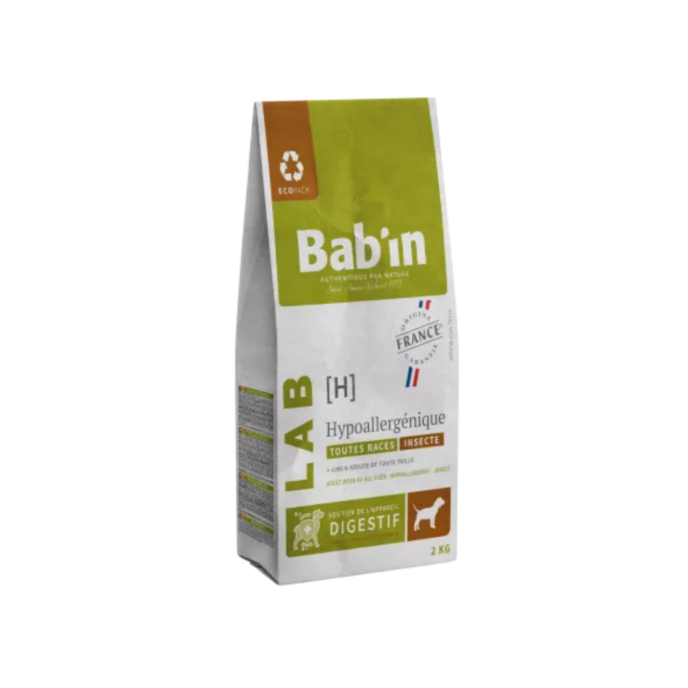 Sac de croquette Bab'in LAB hypoallergénique aux insectes pour chien