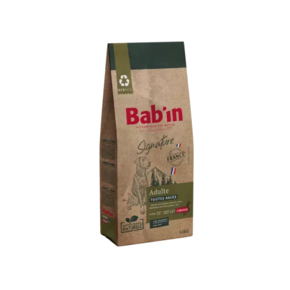 Sac de croquette Bab'in Signature pour chien adulte au canard