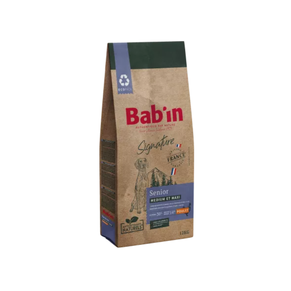 Sac de croquette Bab'in Signature pour chien adulte medium ou maxi, au poulet