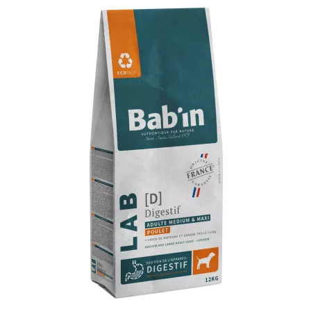 Croquettes Bab'in - LAB Medium et Maxi  Adulte Digestif (Poulet)