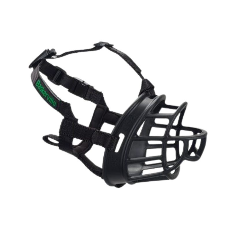 Muselière pour chien Ultra 2.0 de la marque Baskerville, couleur noire
