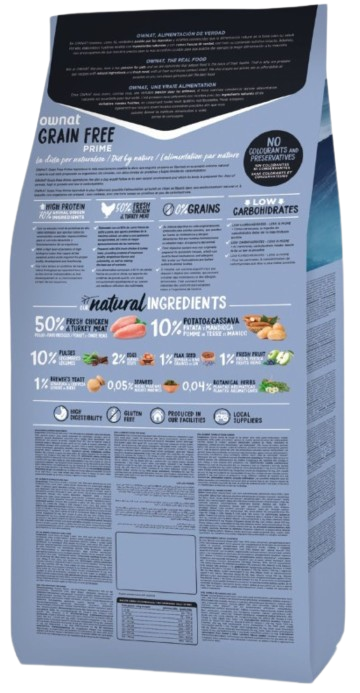 Croquettes OWNAT - Prime Grain Free Senior Chicken &Turkey