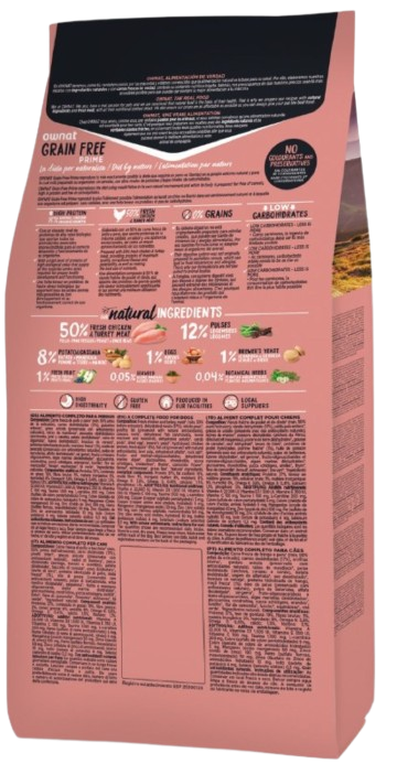 Croquettes OWNAT - Prime Grain Free Mini Adult Chicken &Turkey