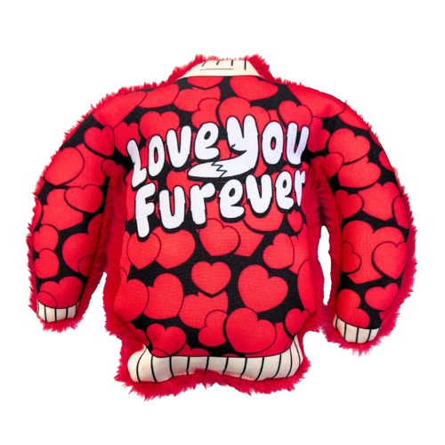 peluche pour chien pull love you forever