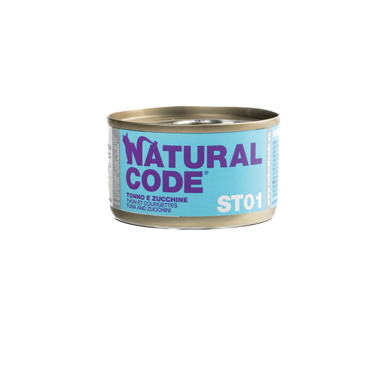 Pâtée pour chats stérilisés - Natural Code (thon & courgettes)