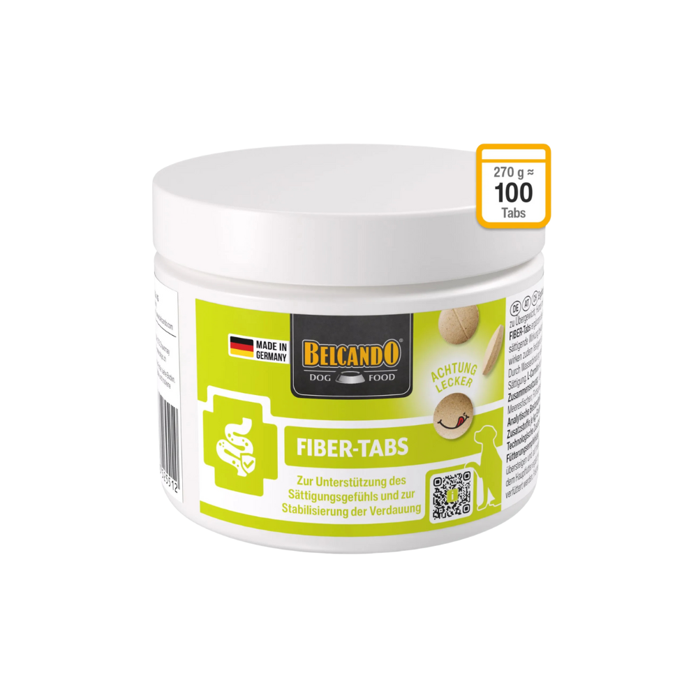 Comprimé fiber-tabs - boîte de 270g (100 comprimés) : compléments alimentaires pour chien pour augmenter la satiété et réguler le système digestif