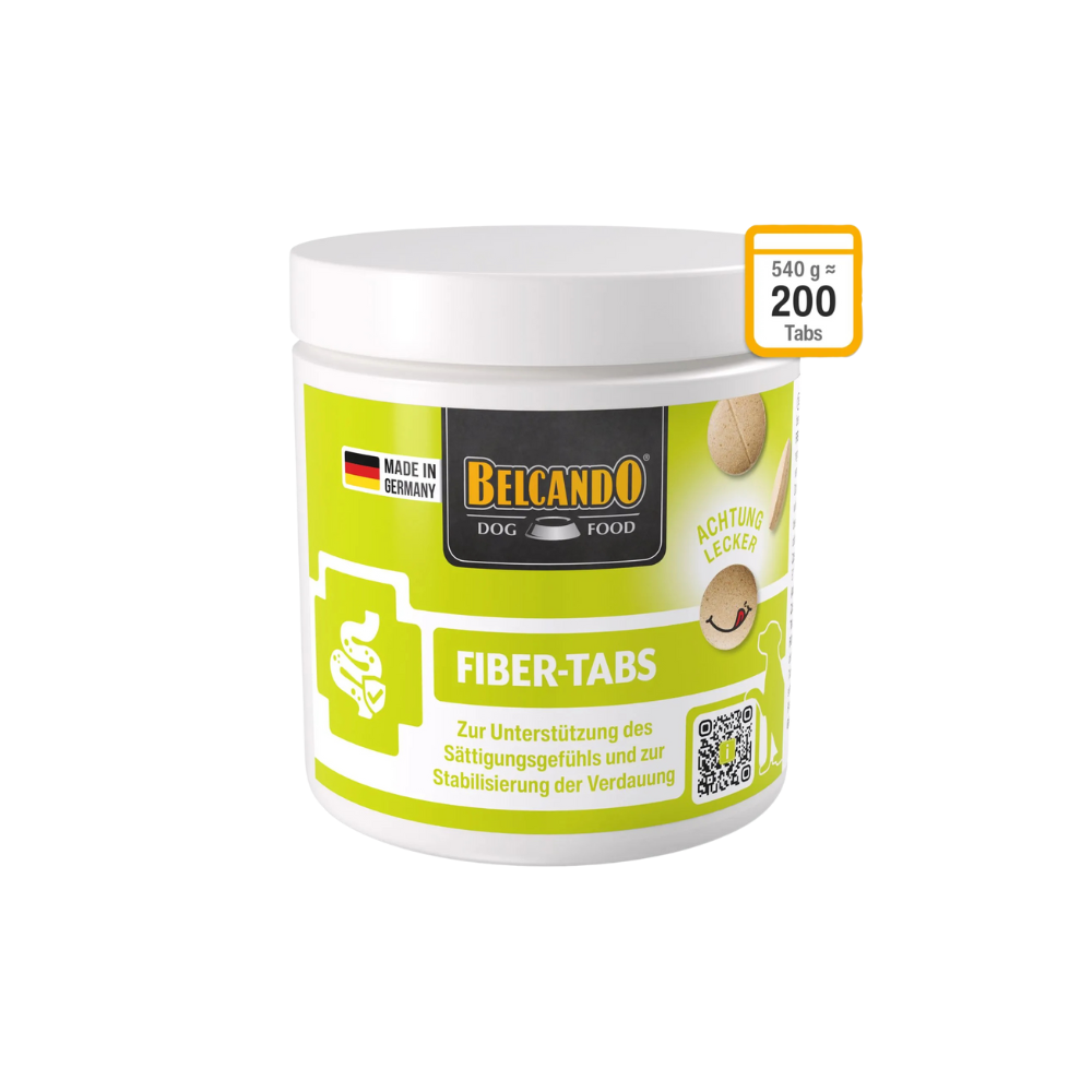 Comprimé fiber-tabs - boîte de 540g (200 comprimés) : compléments alimentaires pour chien pour augmenter la satiété et réguler le système digestif